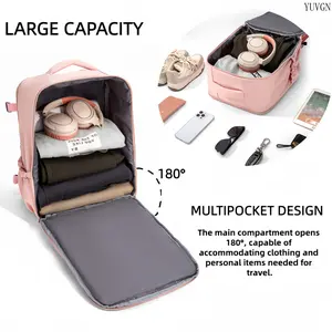 Women's Backpacks Wizz Air Approved 40x30x20cm Women's Backpack, Large Capacity Multi-Functional Underseat Carry-On Bag with Separate Shoe Compartment and 180-Degree Opening Main Compartment, Suitable for Business Travel and Men/Women