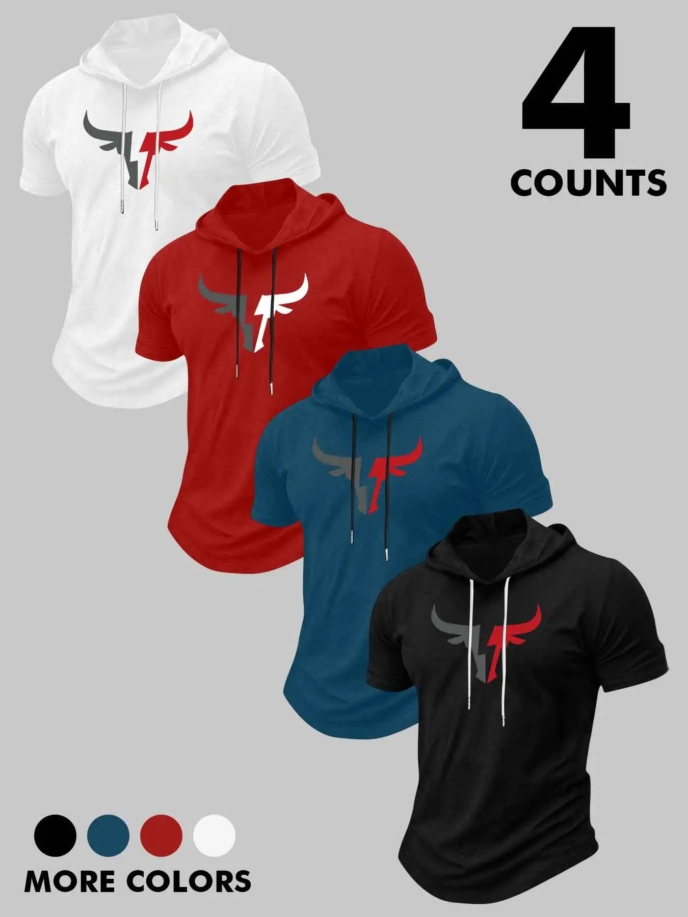Men's Four-Piece Compression Hoodie Set, Casual Fitted Geometric Pattern, Minimalist, Without Zipper and Collar, Comfortable Daily Wear, Sweatshirts, Leisure Activities, Casual Fashion Sweatshirt, Fashion Hoodies