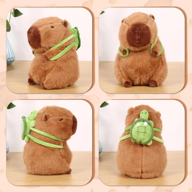 Capybara Plush Toy 17inch/13inch/9inch Soft Simulation Animal Stuffed Doll for Home Sofa Bed Pet Decor Cute Summer Gift for Kids Friends Family