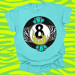 Wild Thang Zebra 8 Ball Comfort Colors T-shirt, Western Boutique Rodeo Clothing, Vintage Graphic Tees for Women, Country Concert Wear, Cowgirl Fashion Outfits, Women's Tops Tee, Crewneck Sweatshirt, Hoodie