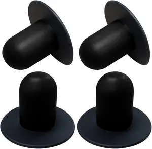 4 PCS Swimming Pool Pump Strainer Hole Plug Replacement for Pools Ground Swimming Plug Wall Plug Stopper (Black)