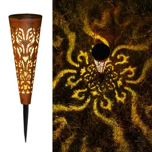 6 count Garden Solar Lights Outdoor Stakes Decorative Lighting for Yard, Pathway, Patio Decor Lawn Ornament (Red Copper)