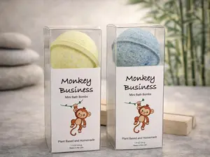 Sandbar SUDS Monkey Business Mini Bath Bomb (3 Pack) - 6.5oz Total | Fun Colorful Kids Bath Fizzies | Moisturizing Shea Butter & Kaolin Clay | Gentle & Safe for Sensitive Skin | Handmade in Ohio