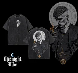 ‌Peaky Blinders Lightweight Acid Washed Tee movie lovers gift Streetwear men gifts Pure Cotton