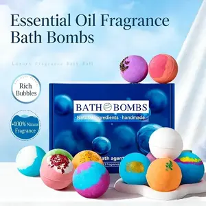 12 boxes of gift boxed bath salts, 12 kinds of long-lasting fragrance bubble bath essential oil dried flower bath balls, smooth and shiny, moisturizing the skin, with long-lasting fragrance, deep cleansing, it is the perfect gift for women.