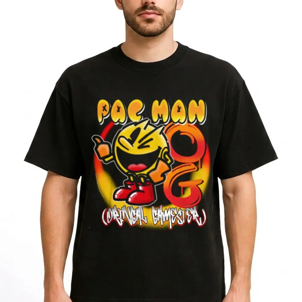 Pac-Man Pixel Art T Shirt Gift For Fans Classic Gamer Tee