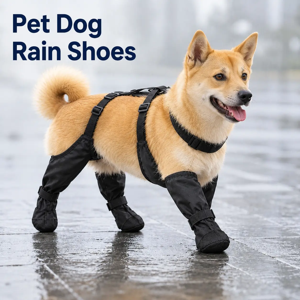 Mud-Stain Resistant, Non-Slip Pet Footwear for Small-Medium Dogs' Outdoor Rainy Walks