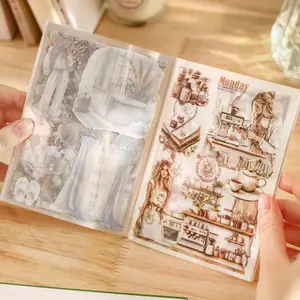 "Girls' Handbook" DIY scene Sticker Book offers 4 themes to choose from. It's a must-have creative gift for girls to decorate their diaries with stickers