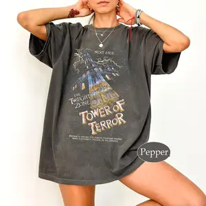 Comfort Colors Tower of Terror Shirt – Twilight Zone-Inspired Tee, Vintage Theme Park Ride Graphic, Hollywood Studios Attraction Top
