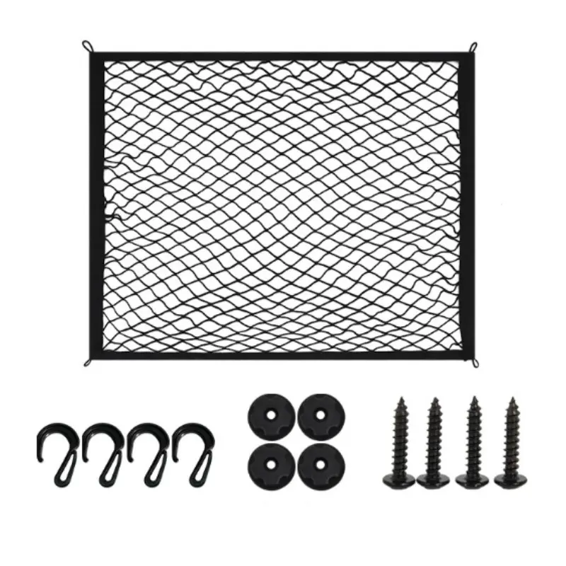 1pc Car Elastic Bed Net, High Stretch Cargo Net for Truck Tailgate, Durable Polyester, Lightweight, Quick Easy Installation, Flexible Material, Organizing
