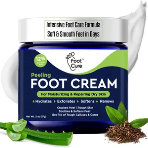 Foot Cure Tea Tree Oil Foot Cream for Dry Cracked Feet – Heels, Calluses, Toenail & Itch Relief – Athlete’s Foot Care