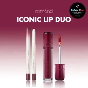[rom&nd Official Shop] rom&nd ICONIC LIP DUO (LIP MATE PENCIL 0.5g & THE JUICY LASTING TINT 3.5g)