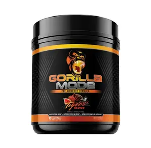 Gorilla Mode Pre-Workout | 40 Servings | High-Stim Energy Pump Focus & Power Formula | L-Citrulline + Creatine + 400MG Caffeine | Upgraded Formula, Naturally Colored