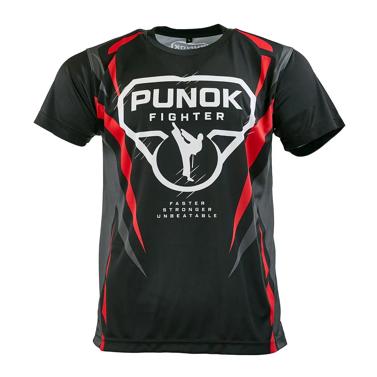 Punok Fighter Training Tee, Sport Shirt, Performance Sports T-Shirt, Fitness Clothes Tops, Breathable Polyester Clothes for Fighter Training, High Performance Activewear, Short Sleeves, Modern