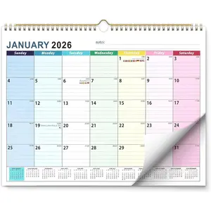 18-Month Wall Calendar 2026-2027 (Jan 2026 to Jun 2027), 15" x 11.8" Large Size, with Marked Holidays, Spacious Scheduling Blocks & Notes Column, Clear Layout for Home Office Family Planning