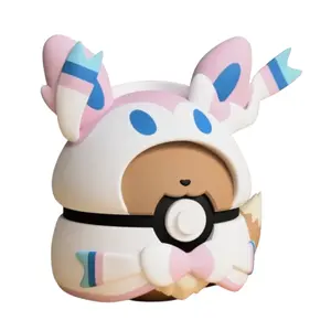 Eevee Sylveon Poncho Poke Ball - Inspired 3D Printed Collectible
