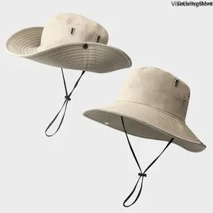 Summer Wide Brim Sun Hat for Men, UPF UV Protection Outdoor Bucket Hat