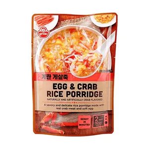 Ottogi Korean Crab Egg Porridge 420g - Savory Seafood & Egg Rice Soup, Smooth & Comforting Meal