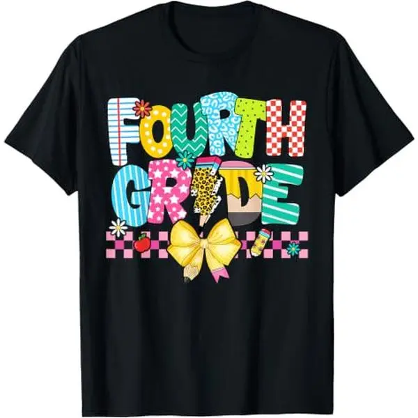 4th Grade for Boys Girls Teacher Fourth Grade Back to School T-Shirt