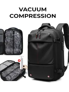 Men's Backpack, Vacuum Compressible, Expandable to 60L, Tsa Lock, Fits 17-Inch Laptop, Ideal for Camping, Weekend, Business, College