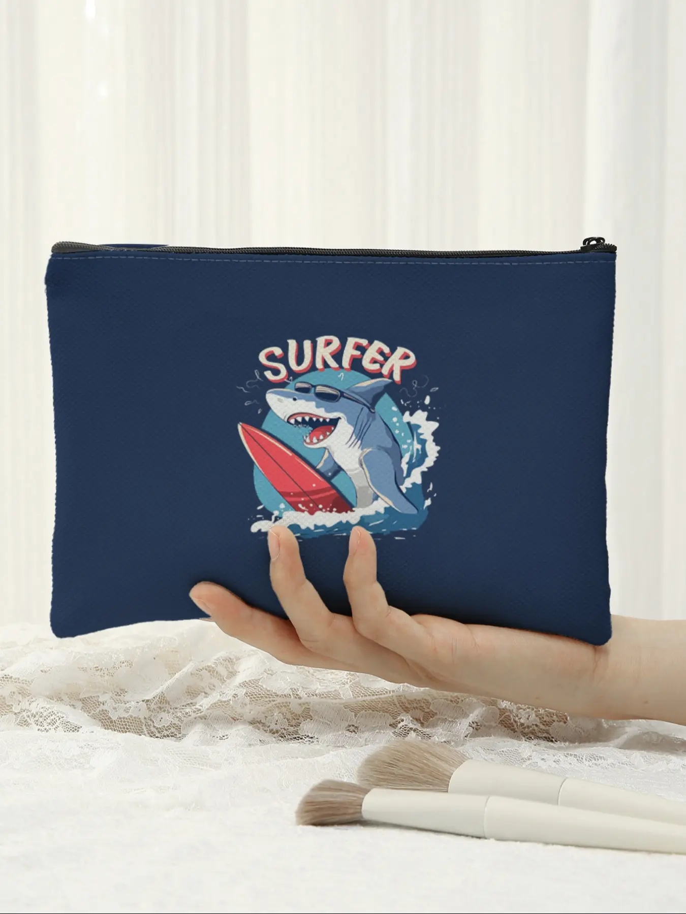Shark Snack Bag for Travel, Organizer for Cosmetics & Emergency Snacks, Ideal Gift for Friends & Sisters, Fashionable Storage Pouch