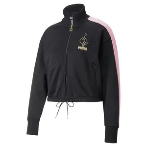 PUMA Womens X Baby Phat T7 Crop Jacket Athletic Outerwear Casual - Black