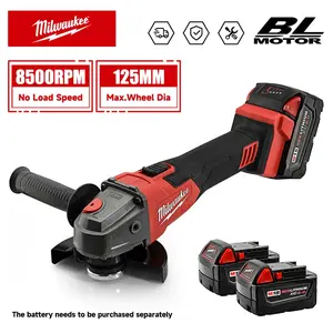 Milwaukee 18V Brushless Rechargeable 125mm High-power Quick-stop Angle Grinder Cutting/polishing Machine M18-FHSAG125XPDB