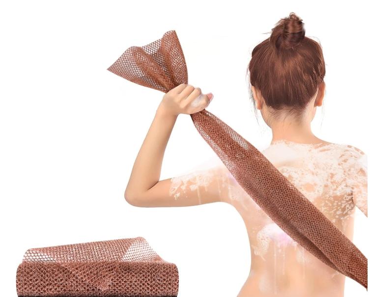 African Net Sponge Authentic - Exfoliating Back Scrub Bath Sponge with Knots - Afro Scrub Body Scrubber Exfoliator Washcloth - African Body Care Daily Use Shower Essentials