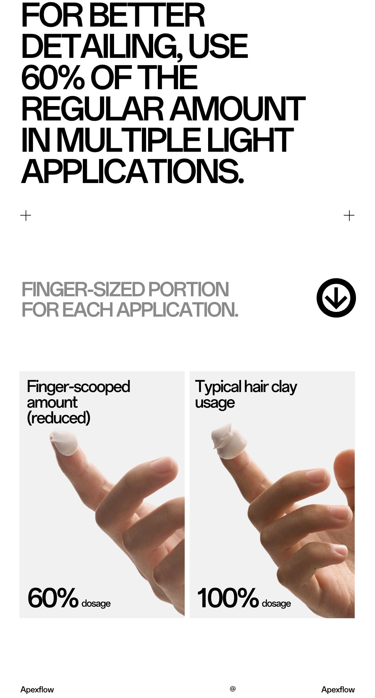 ApexFlow Texture Hair Clay-Premium Men’s Hair Styling Clay for a Super High Hold, Matte Finish – Clay & Wax Hybrid, Ideal Texture Product for Straight, Wavy and Thick Hair Types – Travel Size