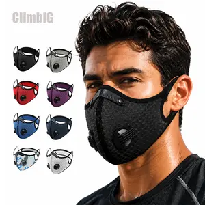 Reusable PM2.5 Cycling Face Mask for Men Women, Breathable Dust Mask with Breathing Valve, UV Protection Motorcycle Riding Face Cover, Windproof Outdoor Sports Mask for Running Hiking Fishing Camping Workout Travel Summer Essentials
