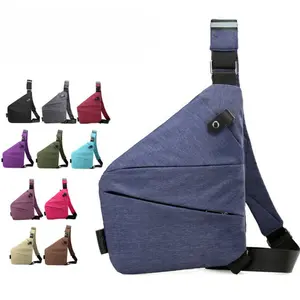 Men's Nylon Tactical Sling Chest Crossbody Bag - Lightweight Slim Shoulder Pack, Large Capacity Comfortable Body-Fit Casual Everyday Bag for Travel, Outdoor Sports, Work Commute, Everyday Bags