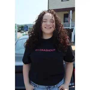 Embroidered 'D1 CRASHOUT' T-Shirt, Short Sleeve, Modern Classic fit, Unisex, Adult