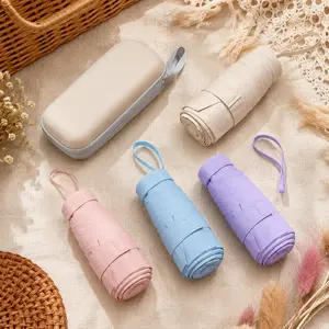 Mini Capsule Umbrella, Portable Compact Umbrella with UV Sun Protection, Lightweight Folding Umbrella for Travel, Shopping, Commute and Daily Use
