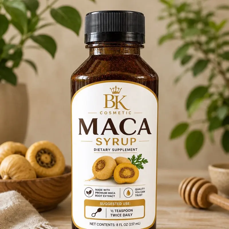 Maca Syrup, Edible Dietary Supplement with Essential Nutrients for Healthcare Support