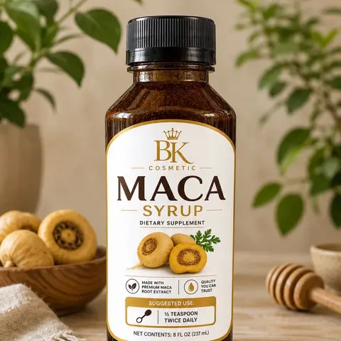 Maca Syrup, Edible Dietary Supplement with Essential Nutrients for Healthcare Support