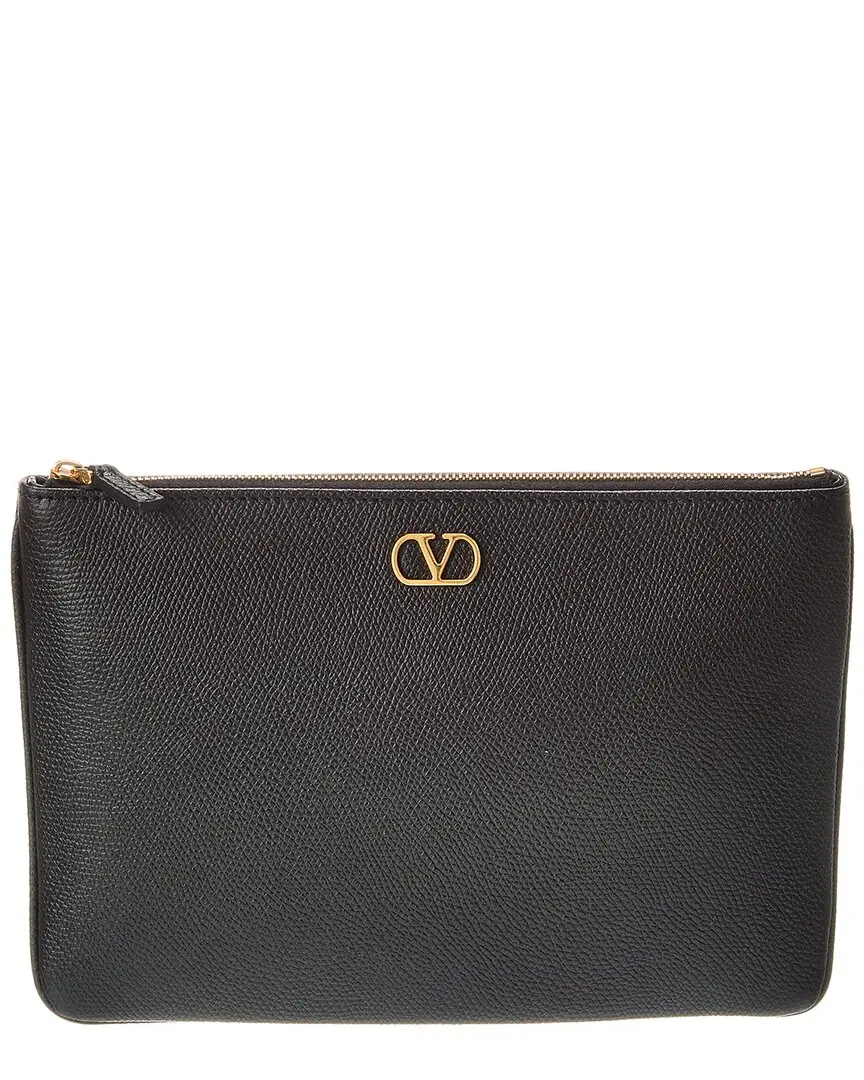 Valentino VLogo Signature Leather Pouch