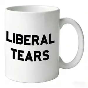Humorous Political Coffee Mug Featuring Liberal and Conservative Tears Perfect Gift for Political Enthusiasts