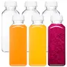 6Pcs/Set 12 Oz Plastic Juice Bottles with Caps,Reusable Juicing Bottles,Clear Drink Containers with Lids for Juicing,Smoothie and Other Beverages,Christmas Party Gifts,Hand Tools Kits