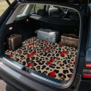 1 piece of leopard print car trunk mat, outdoor tablecloth, universal size, car trunk cargo protection mat | Specialized car trunk floor mat, suitable for sedans, trucks, SUVs | Keep your vehicle clean Car Floor Mats