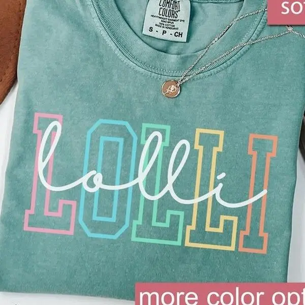 Comfort Colors Lolli Shirt – Cute Grandma Tee for Lolli, Mimi, or Gigi, Lolli Graphic Tee – Comfort Colors Shirt for Cool & Fun Grandmas, Lolli Tee – Sweet Grandma Gift for Mother’s Day or Birthday
