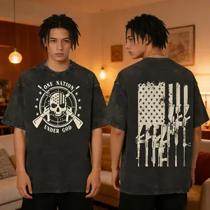 One Nation Under God, 2nd Amendment Patriotic American T-Shirt - Men's Basic Crew Neck Tee, Father's Day, Christmas, Birthday Gift For Men ,Black-Hoodie Black-Sweatshirt  It is an excellent gift for  family and friends