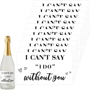 10 count Bridesmaid Proposal Mini Champagne Labels - Black I Can't Say I Do Without You Bridesmaid Proposal Gifts - Bridesmaid Proposal Stickers for Bridal Shower Bachelorette Party Supplies Decorations