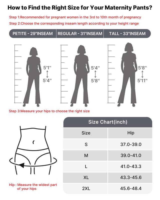 G4Free Maternity Wide Leg Pants for Comfortable Pregnancy Pregnant Prenatal