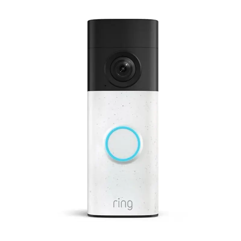 Ring Battery Doorbell 2K (Newest Model) Retinal 2K with Wide-Angle Video, up to 6X Enhanced Zoom, Two-Way Talk, and Built-In Battery, Speckled Gray