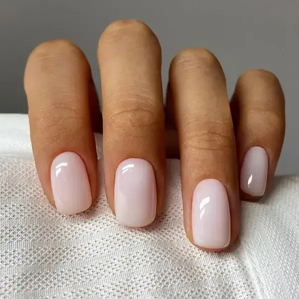Milky White Press On Nails | Glossy Natural Finish | Easy Apply, Comfortable & Durable | Daily, Business & Elegant Nail Art | Summervibes