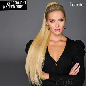 Hairdo 27 Inch Straight Cinched Pony, Extra Long Length Flowing Ponytail & Volume, Gorgeous Tru2Life Heat Resistant Fiber, Cute Pony Extension for Women, Ready to Wear Gift For Her, Fluffly Natural Looking Synthetic Hairpiece for Daily Use Easy To Go