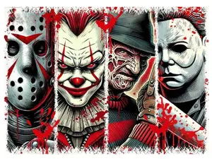 Diamond Painting Kits for Adults Beginners,5D Full Round Drill Horror Movie Diamond Art Kits for Adults,DIY Gem Art Painting and Crafts for Holiday Gifts 12x16 Inch.