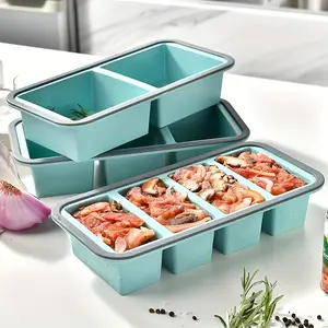 Silicone Freezer Trays with Lids - 1-Cup Soup Container Style, Leakproof, Dishwasher & Oven Safe, Stackable, BPA Free, Ideal for Frozen Broth & Meal Prep, Kitchen Food Storage Set of 1