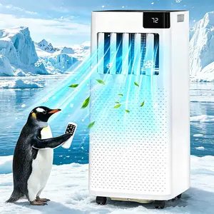 Antarctic Star ASHEER 8000BTU Portable Air Conditioner, 3-in-1 Unit with Cooling, Dehumidification & Fan Modes, 2 Fan Speeds, 24-Hour Timer, Full-Function Remote Control, LED Display