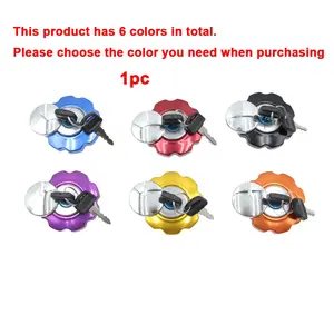 Universal Aluminum Alloy Motorcycle Locking Fuel Cap, Atv Gas Fuel Tank Cap Cover, Oil-Tank Covers, Car Parts, 1pcs